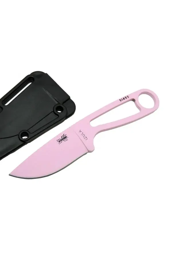 Evi̇mdeyokyok İzula Esee 51455Pnk Pembe Kamp Bıçağı 16 Cm - Komple Metal, Plasti̇k Kılıflı