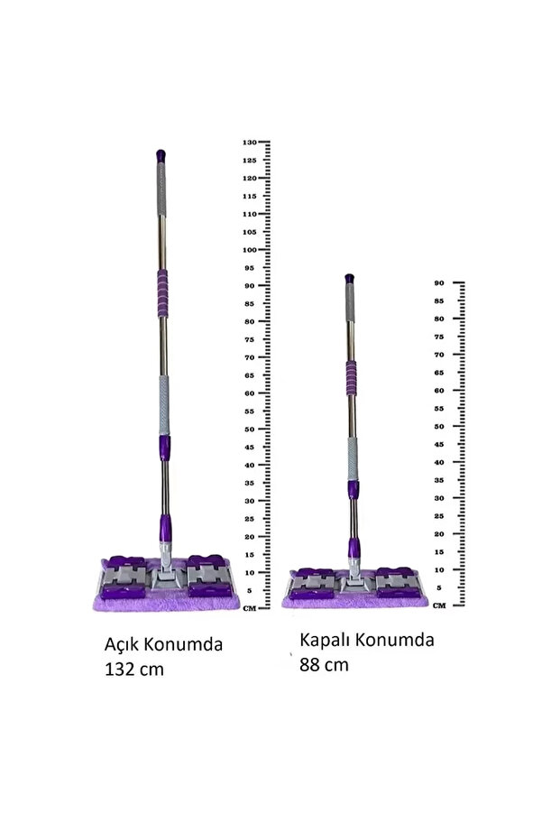 Go İthalat Mandallı Mop Seti̇ Yer Duvar Tavan Cam Mopu Tüm Yüzeyler İçi̇n