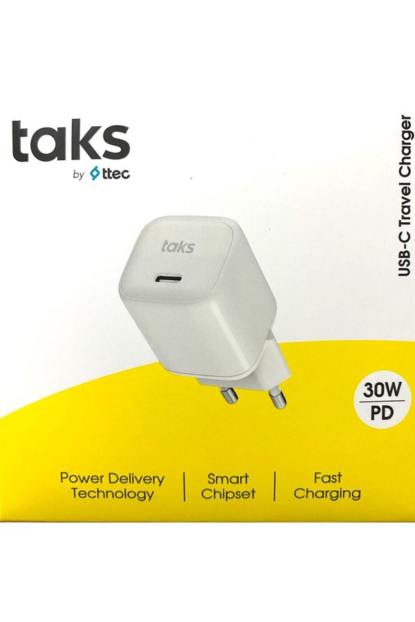 Ttec Taks 30W Pd Usb-C Seyahat Hızlı Şarj Aleti , Beyaz 5Tp02B Taks Tp02