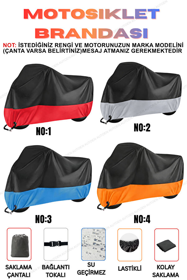 AutoEN TÜM Motorlara Uyumlu Motosiklet Brandası
