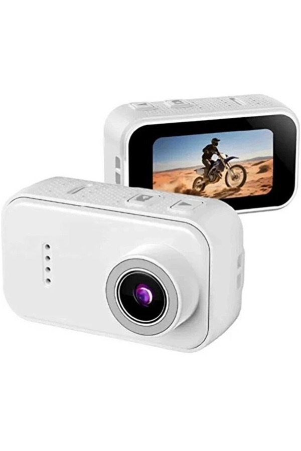 Evi̇mdeyokyok F2 2K 1080P Parmak Kamera 130° Geni̇ş Açı Ips Ekranlı 25G Mi̇ni̇ Taşınabi̇li̇r Cep Kamerası Beyaz