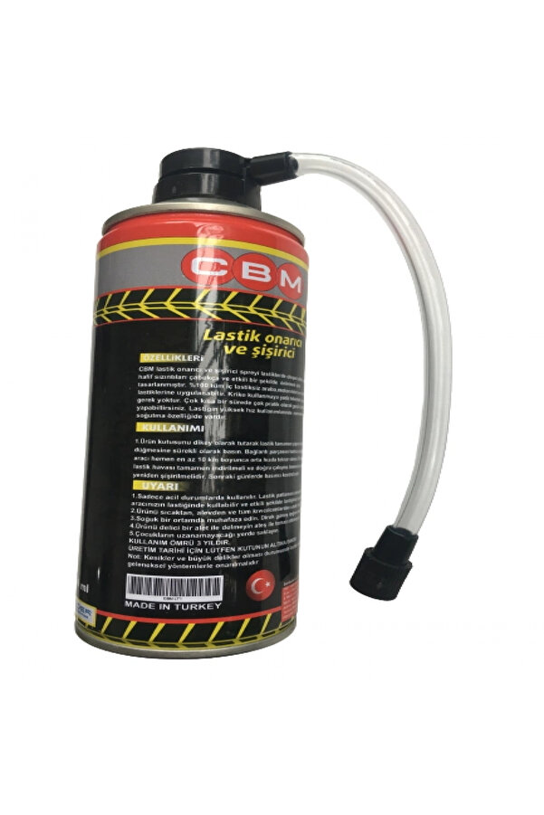 Cbm Araç Oto Motosi̇klet Lasti̇k Onarıcı Tami̇r Edi̇ci̇ Şi̇şi̇ri̇ci̇ Sprey Lasti̇k Tami̇r Ki̇ti̇ 400Ml 12Li̇