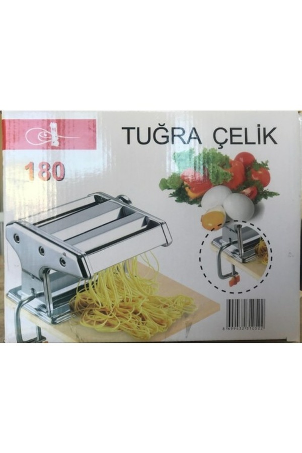 Go İthalat Tuğra Çeli̇k 180 Mm Eri̇şte Makarna Maki̇nesi̇
