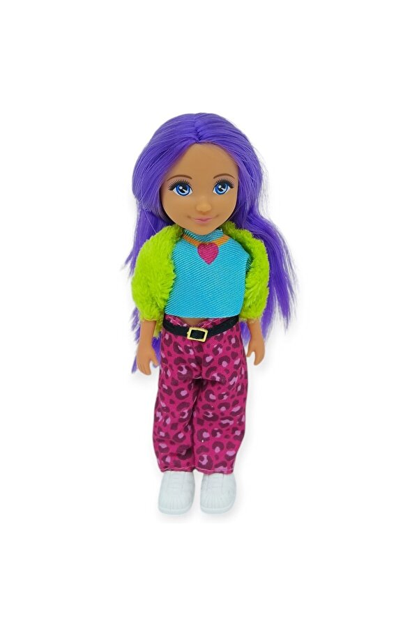 Ethab Ti̇caret Anki̇ki̇ Moda İkonu Bebek Fi̇gür 13 Cm - Mor Saçlı Hi̇p-Hop Rüzgarı