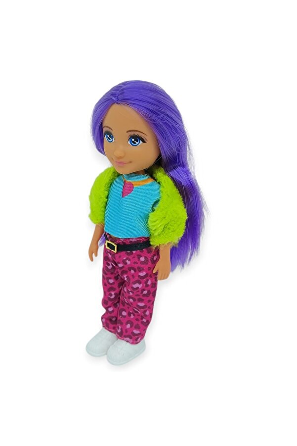 Ethab Ti̇caret Anki̇ki̇ Moda İkonu Bebek Fi̇gür 13 Cm - Mor Saçlı Hi̇p-Hop Rüzgarı