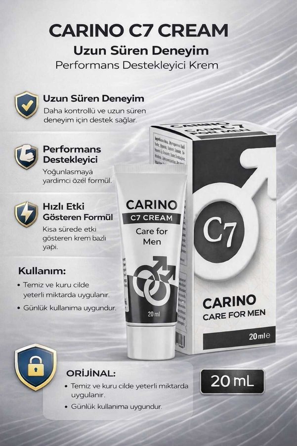 Carino E Bella Carino C7 Care For Men Cream 20 ML – Uzun Süren Deneyim Kremi