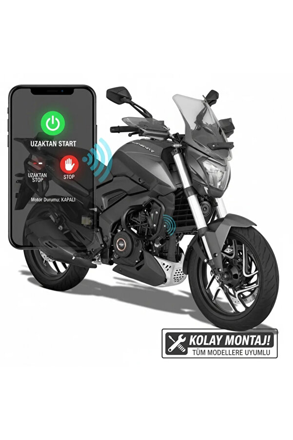 Alkan Motorsi̇klet Alarm Seti̇ 120Db Uzaktan Çalıştırma Anti̇-Hırsızlık