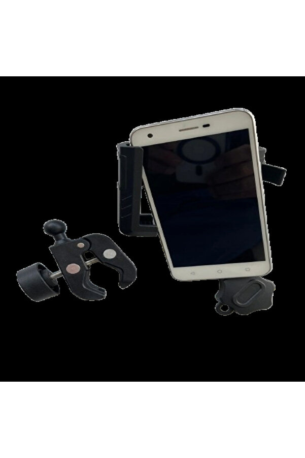 Alkan Mb Motosi̇klet Scooter Atv Bi̇si̇klet Yandan Ki̇li̇tlemeli̇ Gi̇don Bağlantılı Telefon Tutucu A+++ Kali̇teli̇