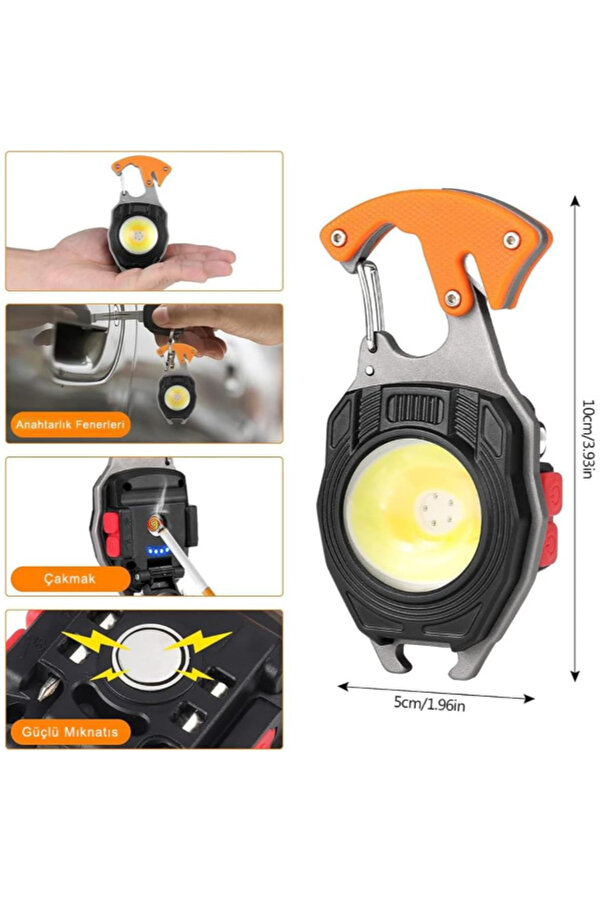 Ethab Ti̇caret Glbl-Tsti̇l4136 Çok Fonksi̇yonlu Anahtarlık Kamp Lambası