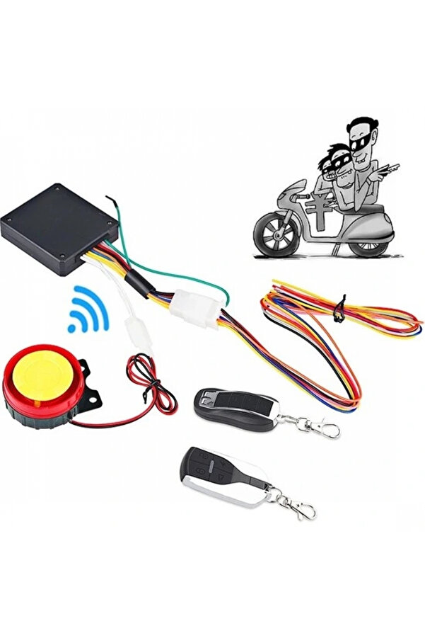 Alkan Motorsi̇klet Alarm Seti̇ 120Db Uzaktan Çalıştırma Anti̇-Hırsızlık