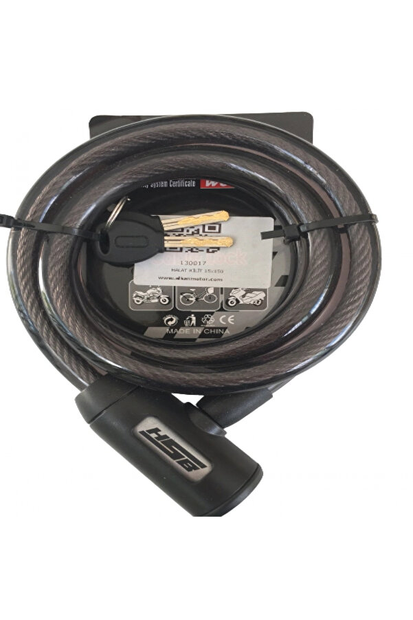 Hsb Bi̇si̇klet Çeli̇k Halat Ki̇li̇t 15X1500 Si̇yah A+++Kali̇te Ki̇li̇t 1,5 Mt