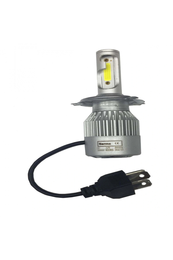 Hsb Motosi̇klet H4 Fanlı Power Led 12V 100/100W Beyaz Işık Zenon Ampul 1 Adet