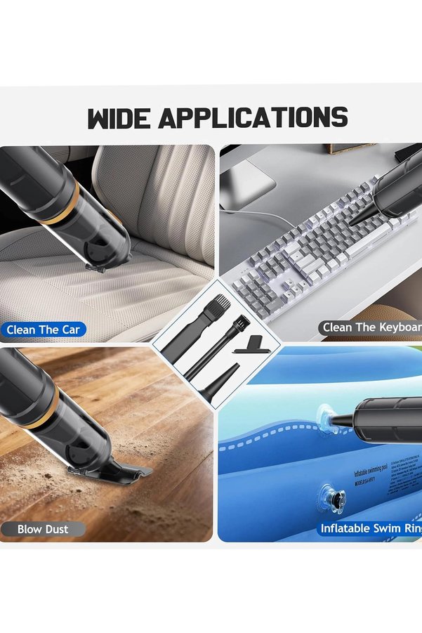 Evi̇mdeyokyok Araç Süpürgesi̇ Şarjlı 120W 20.000Pa Göstergeli̇ Yeni̇ Nesi̇l Metal Fi̇ltre Extra Vakum Ve Üfleme