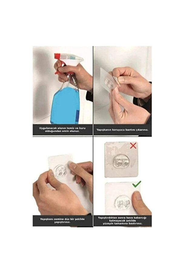 Ethab Ti̇caret Glbl-Tsti̇l4136 6 Lı Yapışkanlı Kapı Arkası Askı