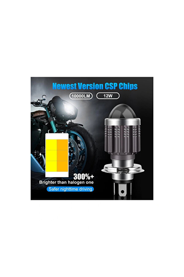 Carub Led Far Ampül Metal Gövde Füme Kasa H-4 Uzun Kısa Vardır Kısa Sarı Uzun Beyaz