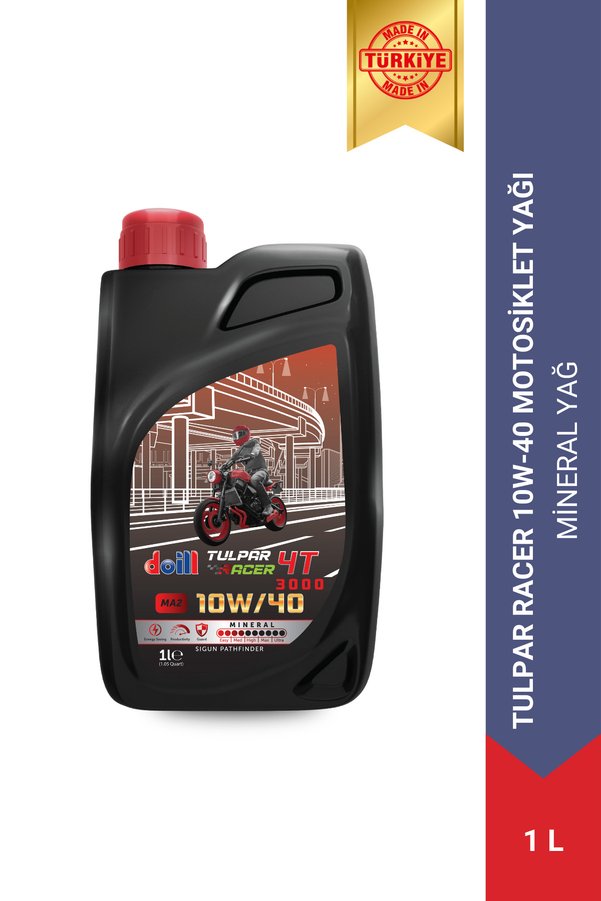 doill Tulpar Racer 10w-40 4t - Uyumlu 4 Zamanlı 1 Litre Motosiklet Yağı