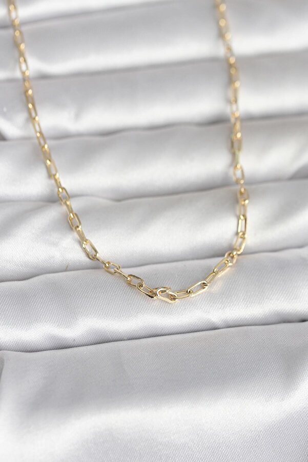Evi̇mdeyokyok Cm 14K Gold Renk Ataç Zi̇nci̇r Model 60 Cm Kadın Kolye Tj-Bko10979