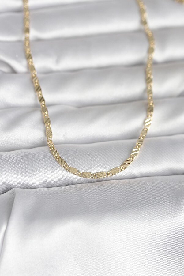 Evi̇mdeyokyok Cm 14K Gold Renk Çi̇zgi̇ Model 60 Cm Kadın Kolye Tj-Bko10982