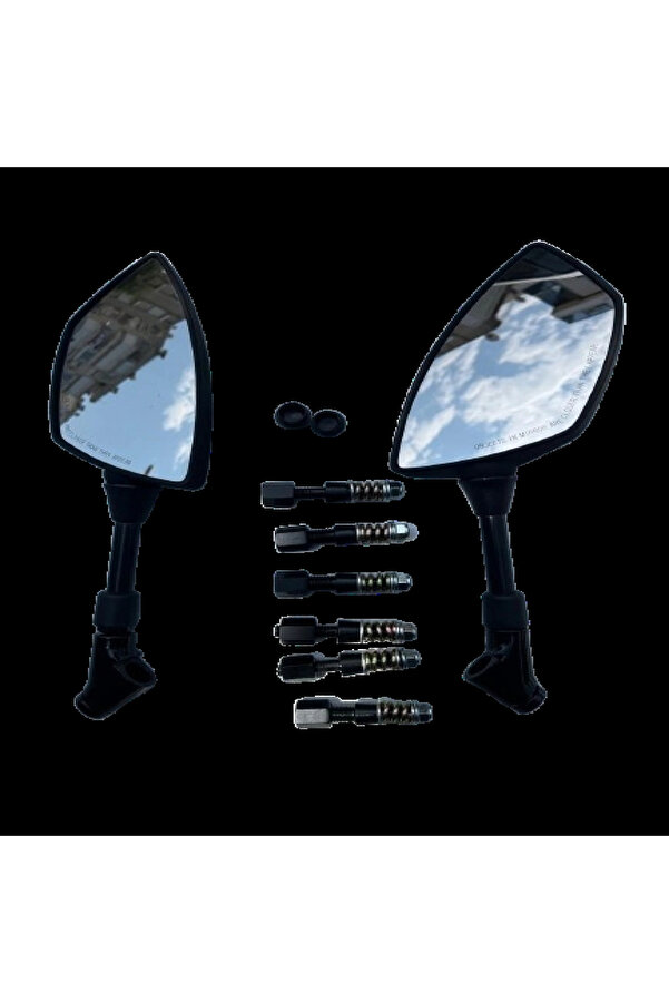Alkan Mb Motosi̇klet Ayna 426 Mavi̇ Şeri̇tli̇ Üni̇versal 8-10 Mm Uyumlu Marka Model Fark Etmez