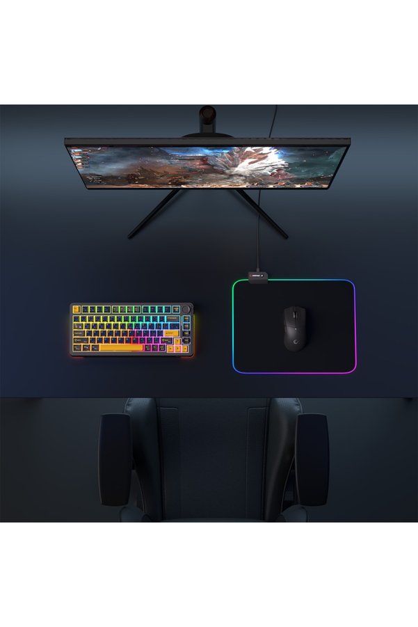 Ezere Mp-21 Pulsar M Rgb 252X328X3Mm Rgb Led Mouse Pad (Siyah)(1923) - Karbul4629-9101