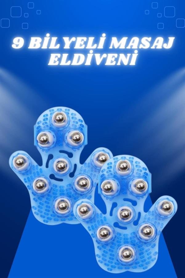 Gelalbe Giyilebiilir Masaj Eldiveni 9 Bilyeli Tüm Vücut Masajına Uygun - Alkglb1727-9491