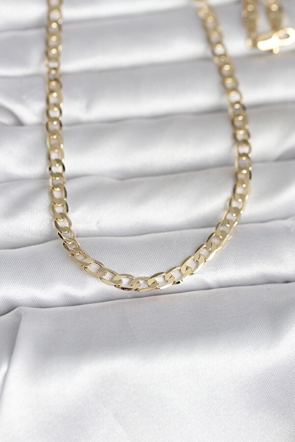 Evi̇mdeyokyok Cm 14K Gold Renk Kalın Zi̇nci̇r Model 60 Cm Kadın Kolye Tj-Bko10991