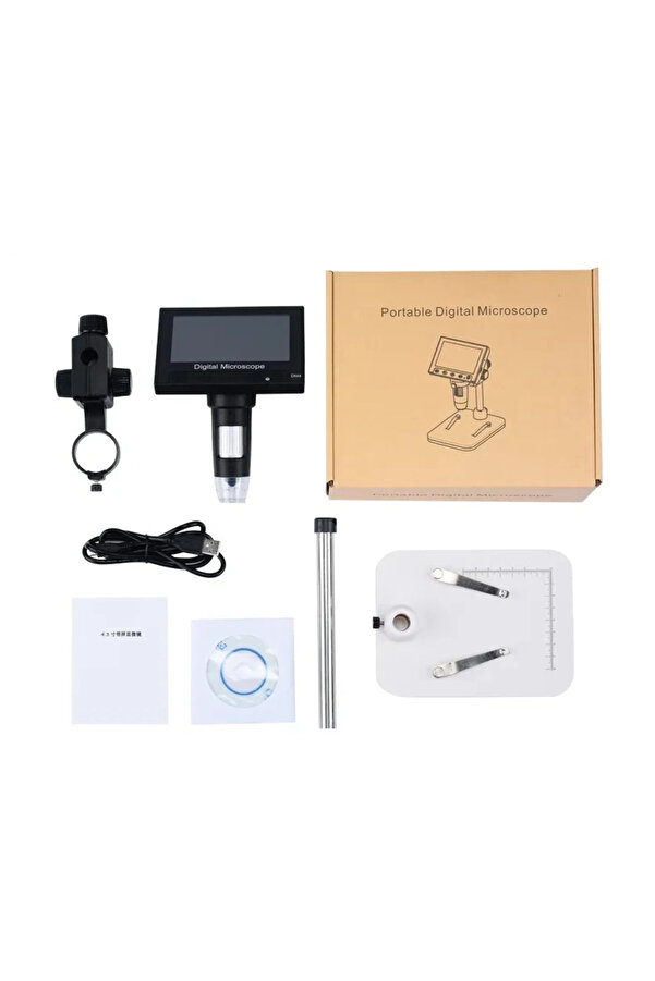 Evi̇mdeyokyok 1000X 2.0Mp Usb Di̇ji̇tal Elektroni̇k Mi̇kroskop 8 Lcd Ekran Vga Büyüteç Dm4S