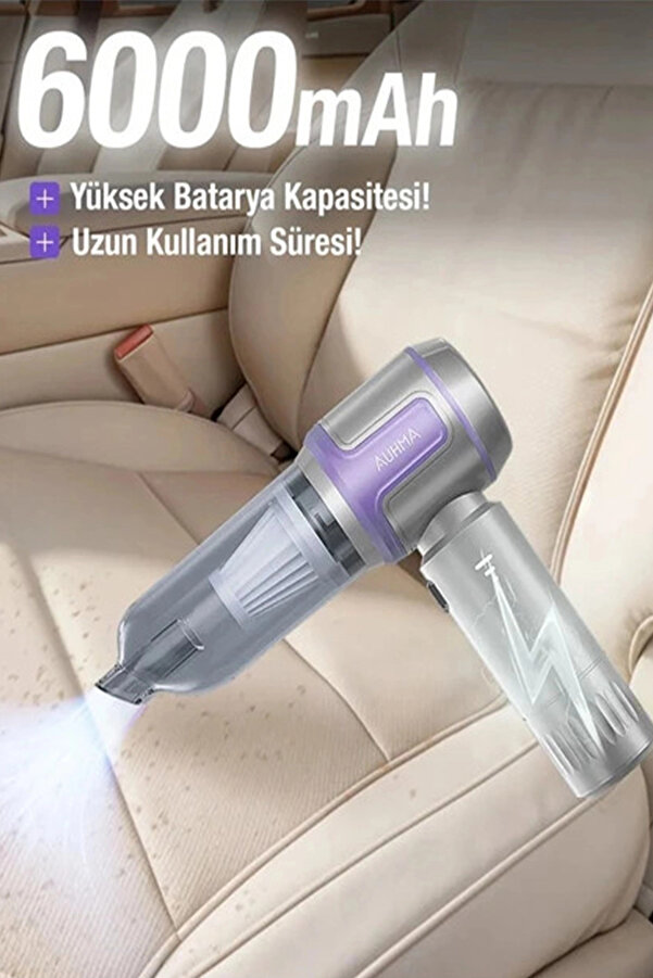 Evi̇mdeyokyok Kablosuz Taşınabi̇li̇r Araç İçi̇ El Süpürgesi̇ 17000Pa Güçlü Vakum 4’Ü 1 Arada Çok Amaçlı Temi̇zli̇k