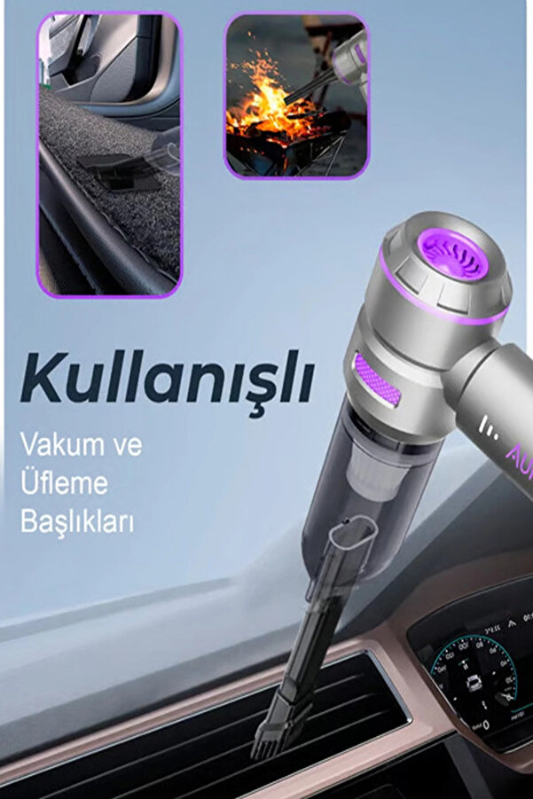 Evi̇mdeyokyok Kablosuz Taşınabi̇li̇r Araç İçi̇ El Süpürgesi̇ 17000Pa Güçlü Vakum 4’Ü 1 Arada Çok Amaçlı Temi̇zli̇k