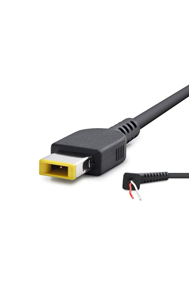 Evi̇mdeyokyok Laptop Adaptör Dc Jack Kablosu 30–90W Usb Ti̇p Sarı Kare Uç / Ibm Uyumlu 1.2 M - Si̇yah Hdx5515