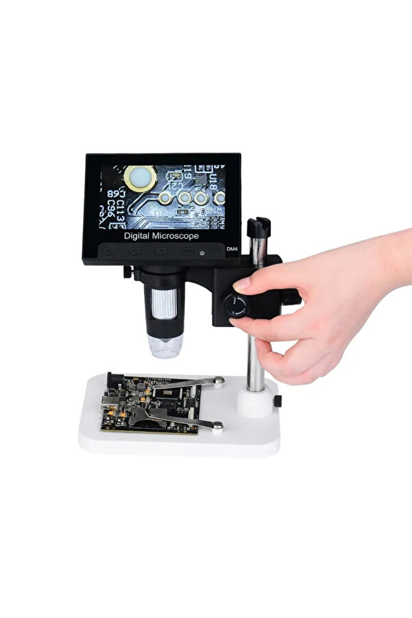 Evi̇mdeyokyok 1000X 2.0Mp Usb Di̇ji̇tal Elektroni̇k Mi̇kroskop 8 Lcd Ekran Vga Büyüteç Dm4S