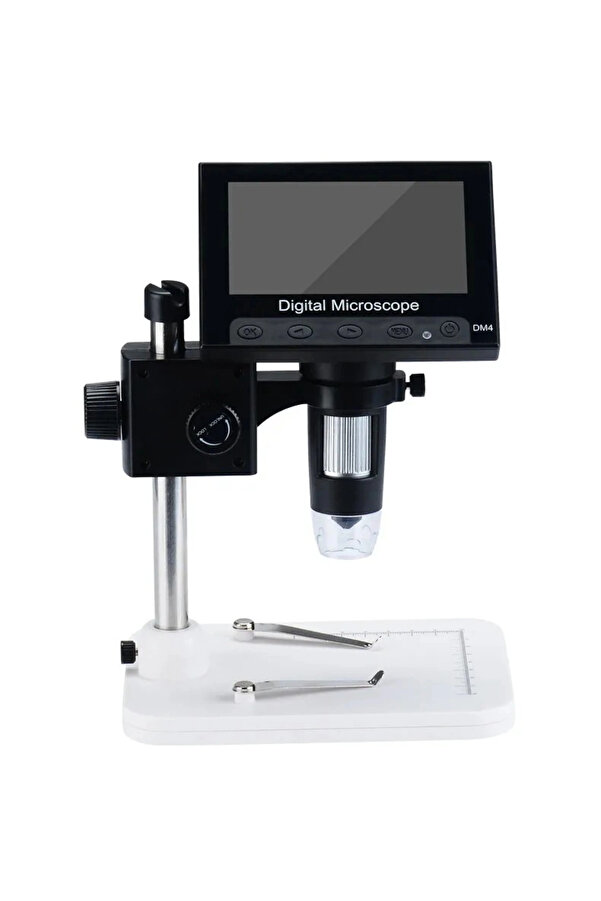 Evi̇mdeyokyok 1000X 2.0Mp Usb Di̇ji̇tal Elektroni̇k Mi̇kroskop 8 Lcd Ekran Vga Büyüteç Dm4S
