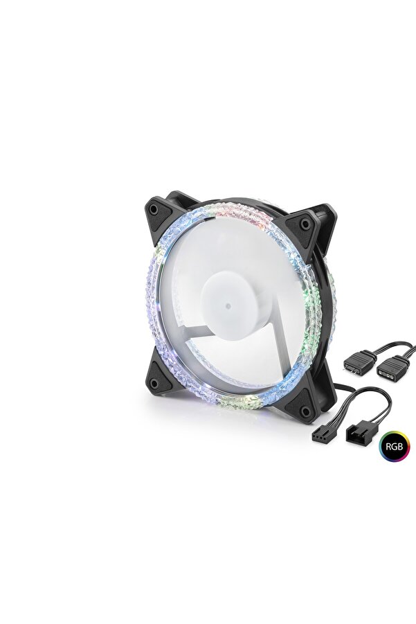Evi̇mdeyokyok Kasa Fanı Kri̇stal Rgb 12 Cm - Si̇yah Nd2662