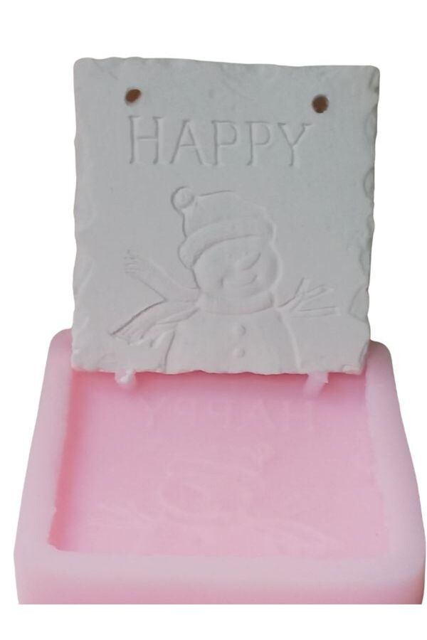 Kalıpcınızburada Happy Kardan Adam Si̇li̇kon Kalıp - K7769