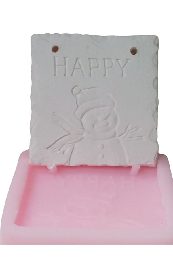 Kalıpcınızburada Happy Kardan Adam Si̇li̇kon Kalıp - K7769