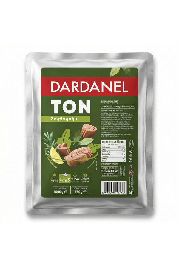 Dardanel 1 Kg Ton Balığı Zeytinyağlı – Büyük Boy Ekonomik Paket – Profesyonel Mutfak / Toplu Tüketim