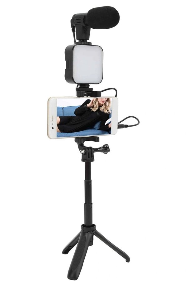 Shopwave Video Making Kit Telefon Tutucu Vlog Video Mini Led Işıklı