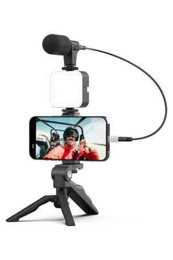Shopwave Video Making Kit Telefon Tutucu Vlog Video Mini Led Işıklı