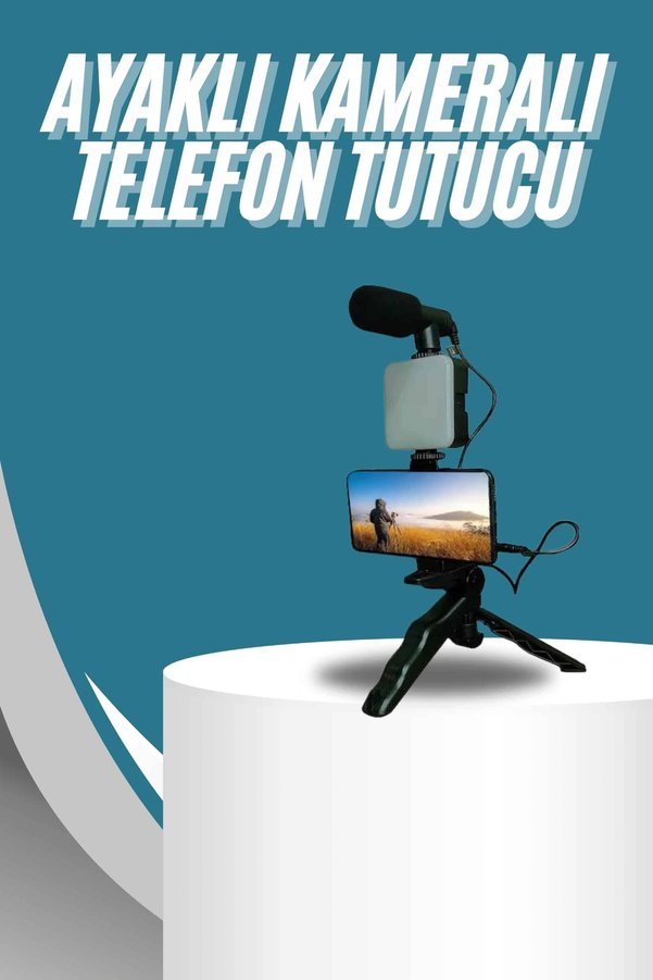 Shopwave Video Making Kit Telefon Tutucu Vlog Video Mini Led Işıklı