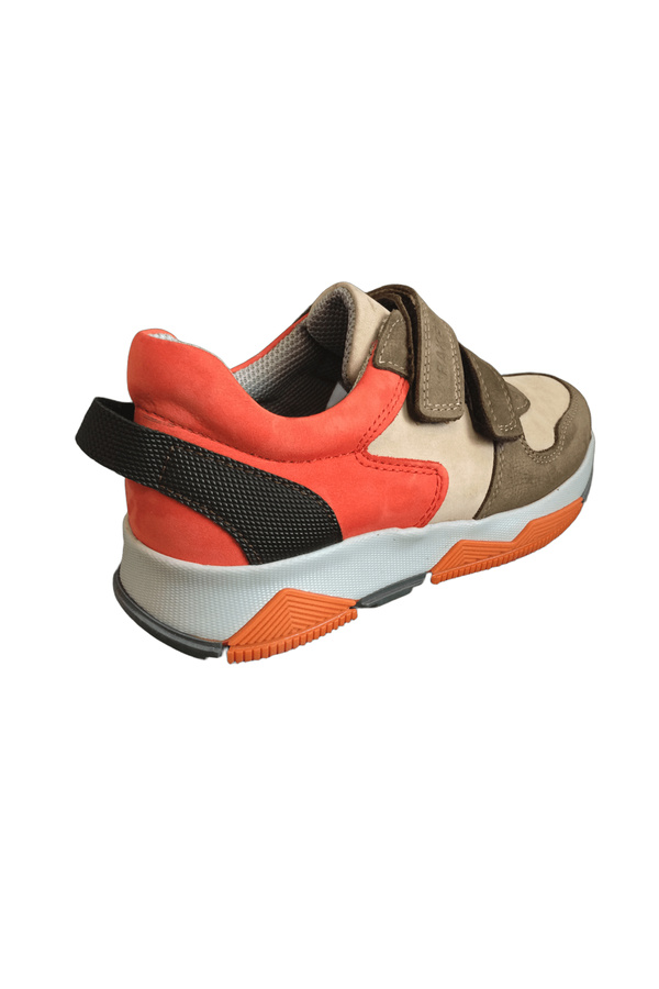 Ortopedi̇kal 3880 Rakerplus Haki̇ki̇ Deri̇ Kum Rengi̇ Çocuk Sneakers Spor Ayakkabı Cırtlı