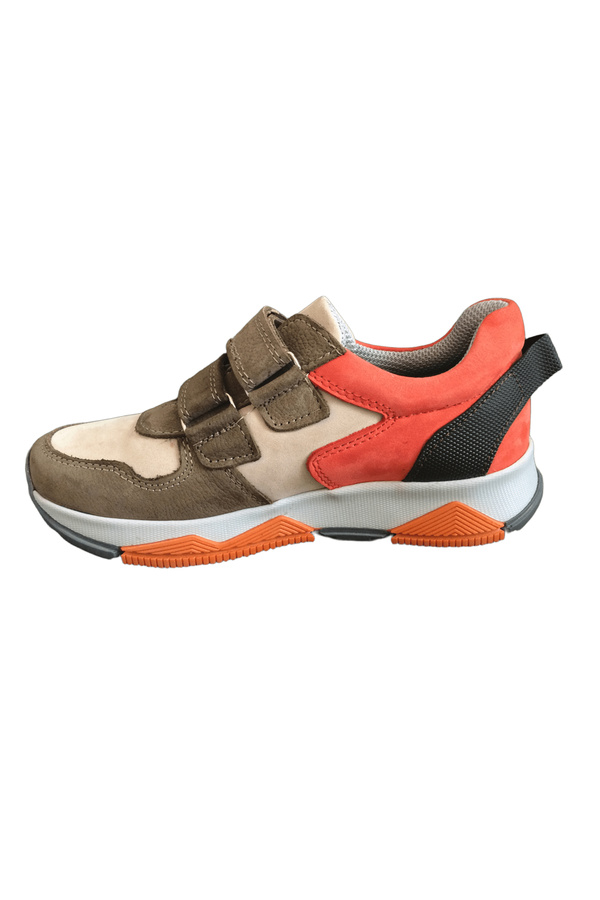 Ortopedi̇kal 3880 Rakerplus Haki̇ki̇ Deri̇ Kum Rengi̇ Çocuk Sneakers Spor Ayakkabı Cırtlı
