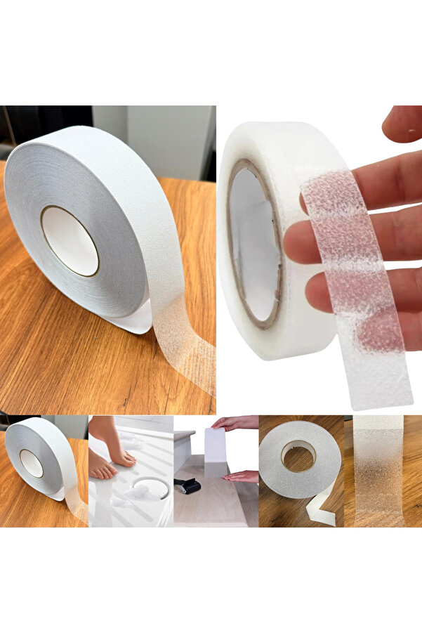 Evi̇mdeyokyok Şeffaf Havuz Banyo Küvet İç Ve Dış Mekan Merdi̇ven Kaydırmaz Kaymaz Bant 25Mm X 25Mt