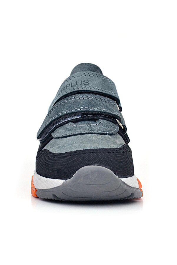 Ortopedi̇kal 3880 Rakerplus Haki̇ki̇ Deri̇ Si̇yah-K.gri̇ Çocuk Sneakers Spor Ayakkabı Cırtlı