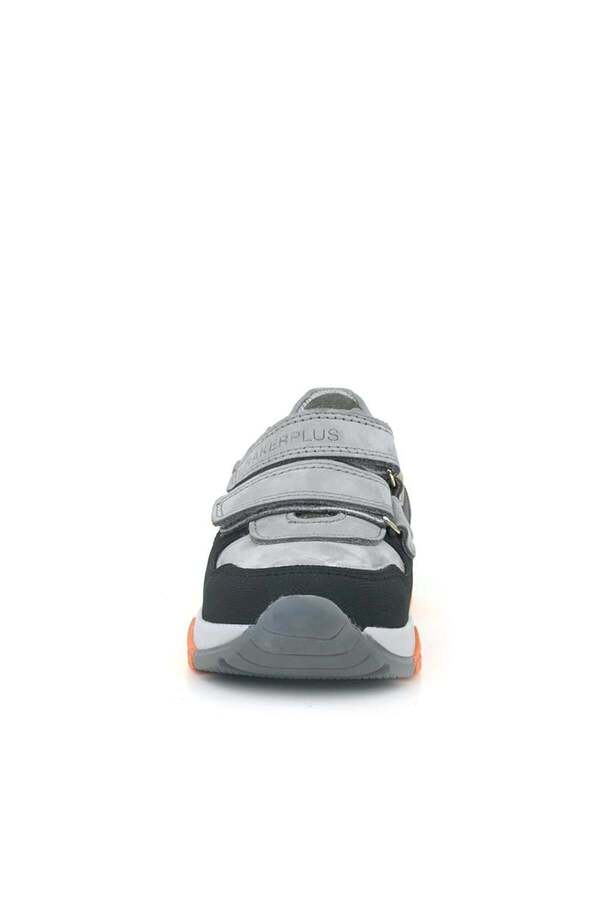 Ortopedi̇kal 3880 Rakerplus Haki̇ki̇ Deri̇ Gri̇ Si̇yah Çocuk Sneakers Spor Ayakkabı Cırtlı