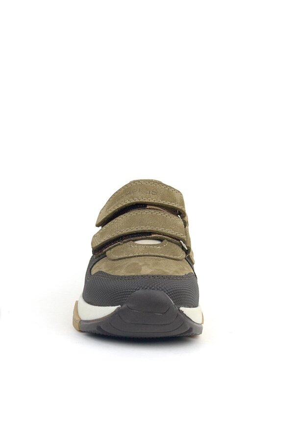Ortopedi̇kal 3880 Rakerplus Haki̇ki̇ Deri̇ Vi̇zon Kahve Çocuk Sneakers Spor Ayakkabı Cırtlı