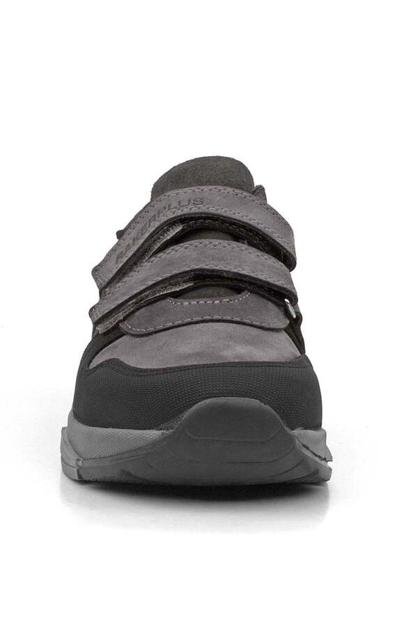 Ortopedi̇kal 3880 Rakerplus Haki̇ki̇ Deri̇ Si̇yah-K.gri̇ Çocuk Sneakers Spor Ayakkabı Cırtlı