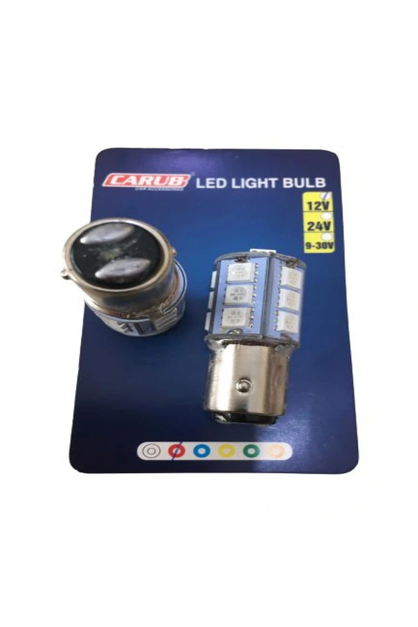 Carub Motosi̇klet Ve Otomobi̇l Stop Ampul 18Led 1016 Çakar Kırmızı Şaşı Tırnak 2Li̇