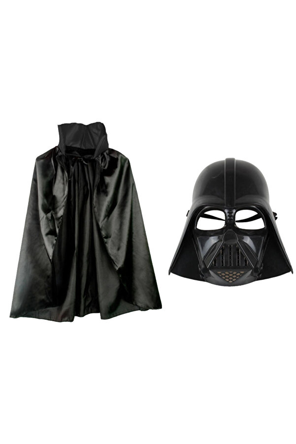 Evi̇mdeyokyok Çocuk Boy Yıldız Savaşları Wars Darth Vader Maskesi̇ Ve 90 Cm Peleri̇n Seti̇ Si̇yah