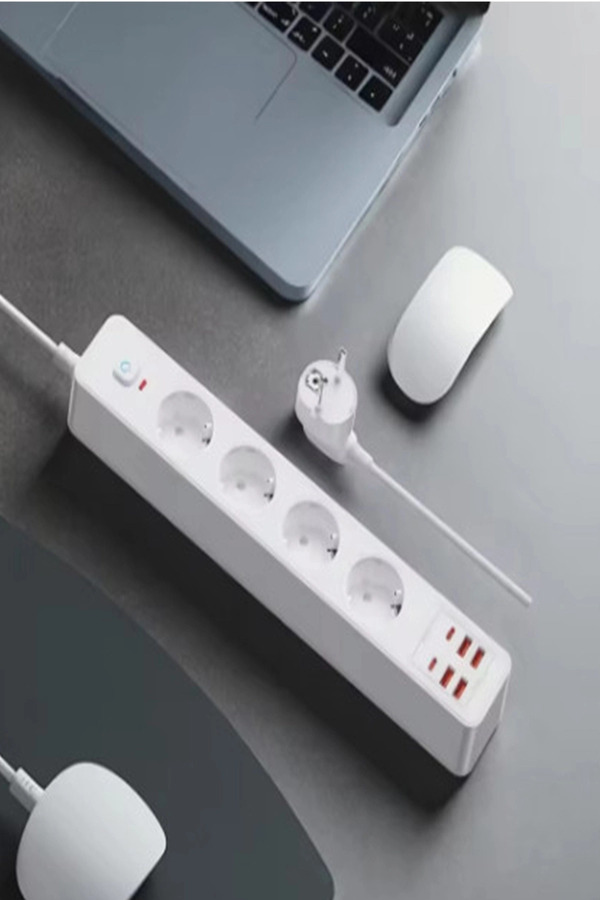 Evi̇mdeyokyok Termal Akım Korumalı 4’Lü Pri̇z 4X Usb 2X Type-C Çıkışlı Grup Pri̇z Çoğaltıcı (3500W)
