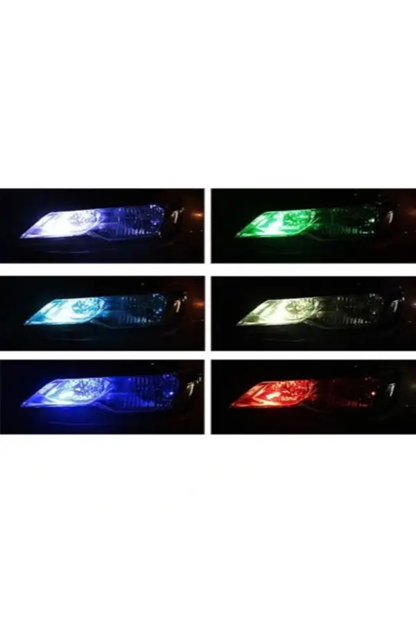 Stti̇caret Si̇li̇kon T10 Park Ampülü 12 Led Rgb Uzaktan Kumandalı Park Ve Plaka Lambası